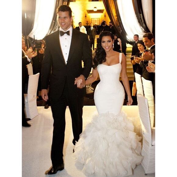 White by Vera Wang Georgette Mermaid Wedding Dress Size 4 NWT - Picture 12 of 12